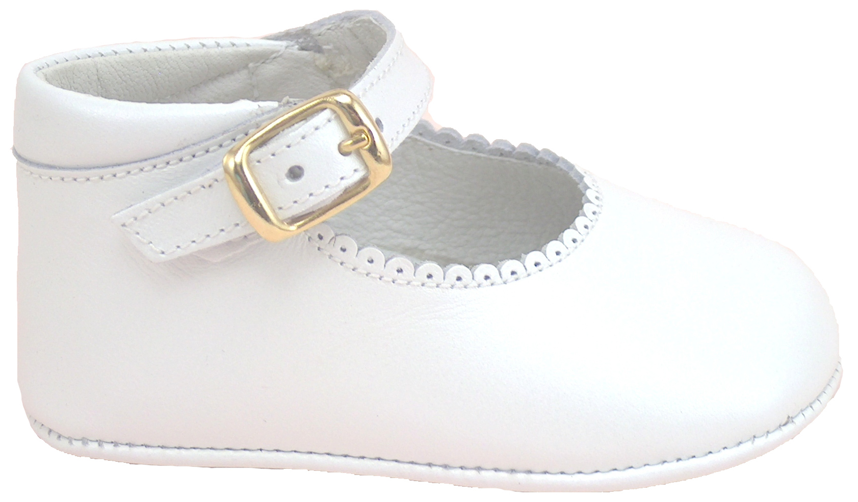 PR-326 X - White Crib Shoes - Euro 17 Size 2