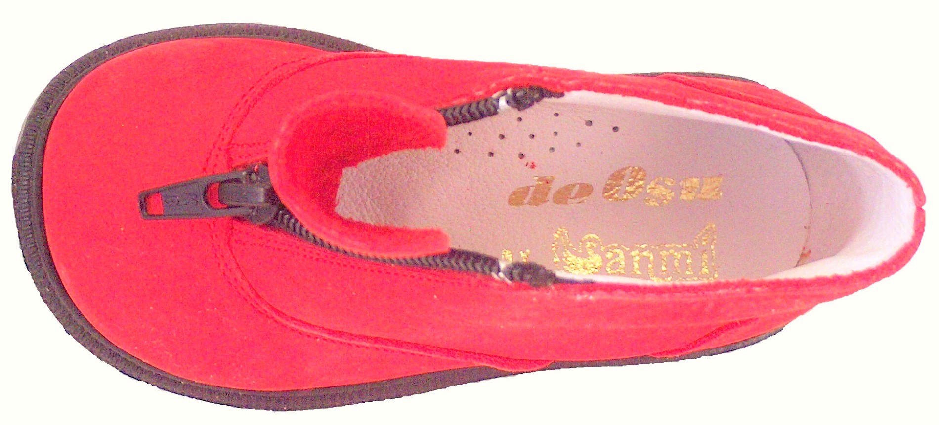 S-6733 - Red Nubuck Zipper Boots
