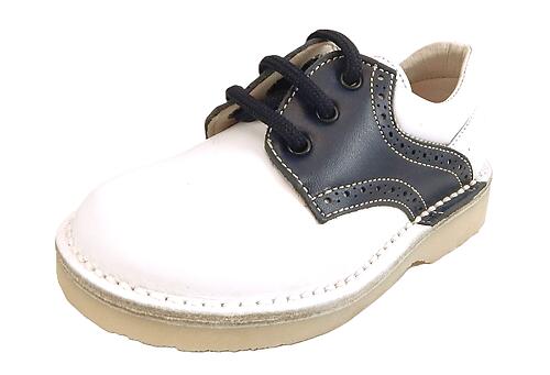 5S1629 - White Navy Saddle Shoes - Euro 24 Size 7
