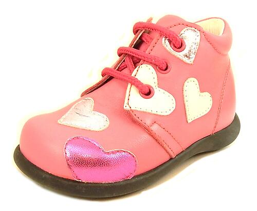 B-7019 (Sale) - Pink heart boots - Euro 20 Size 4.5
