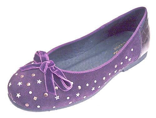 Purple Suede Ballet Flats