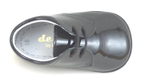 PR-240 - Black Patent Pram Shoes