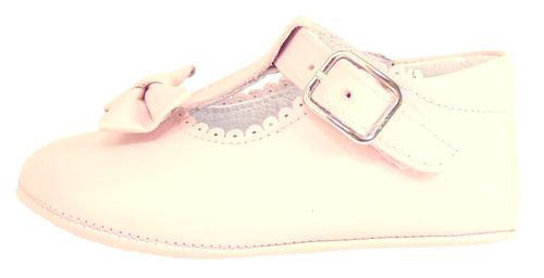 PI-1531 - Pink Bow Crib Shoes