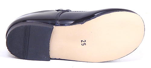 B-7426 - Black Patent Rhinestone Shoes