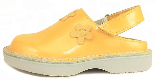 FARO 5H0411 - Sunshine Yellow Patent Clogs