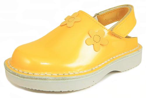 FARO 5H0411 - Sunshine Yellow Patent Clogs