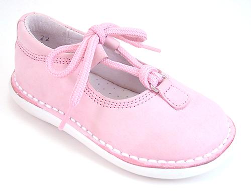 FARO 5Q0510 - Pink Nubuck Ghillie Mary Janes