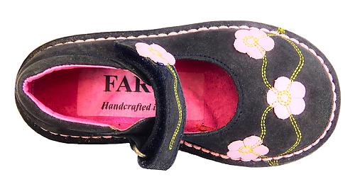 FARO 5T0911 - Black & Pink Mary Janes - Euro 24 Size 7