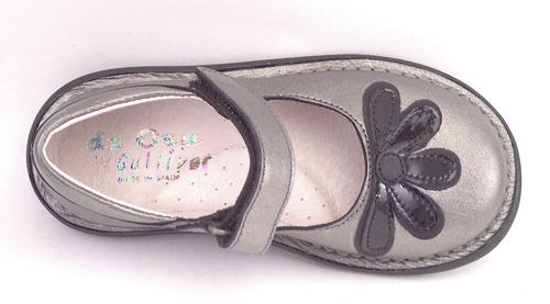 5Z7411 - Silver Gray Mary Janes
