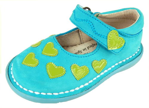 FARO 5Z7611 - Turquoise Heart Mary Janes - EU 20 US 4-4.5