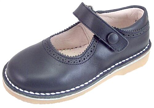 Navy Blue Leather School Casual/Dress Shoes