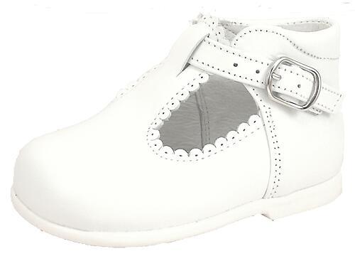 K-5146 - White High Top T-Straps