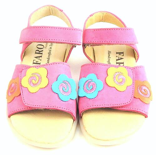 FARO 6U2886 - Fuchsia Nubuck Sandals - Euro 24 Size 7