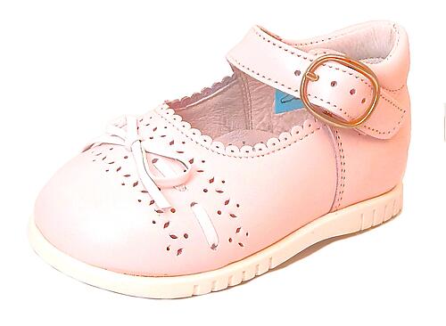 B-7037 - Pink Bow Mary Janes - Euro 19 Size 4