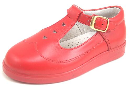 8547 - Red Leather T-Straps