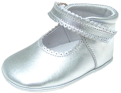 DO-103 - Silver Crib Pram Shoes