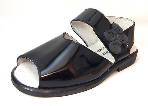 S-5006 - Black Patent Sandals - Euro 25 Size 8
