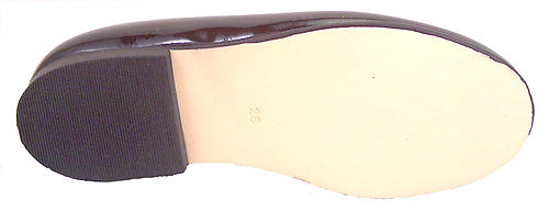 K-1182 - Black Patent Tuxedo Ballet Flats