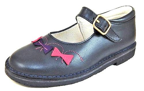 A-1290 - Navy Bow Mary Janes