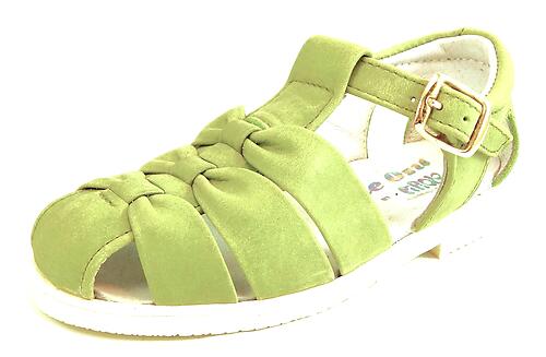 lime green dress sandals DE OSU - Spain - Girls Lime Green Leather Dress Sandals - European