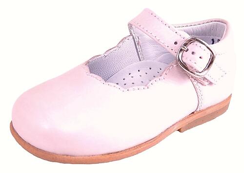 B-112 - Pink Scalloped Mary Janes