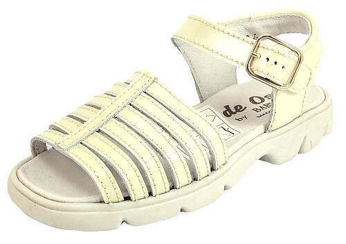 B-116 - Ivory Patent Sandals