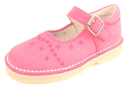 B-129 - Fuschia Nubuck Mary Janes