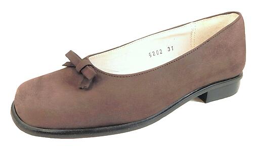 B-5202 - Brown Nubuck Ballet Flats - Euro 31 Size 13