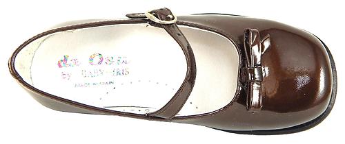 B-6121 - Brown Patent Mary Janes