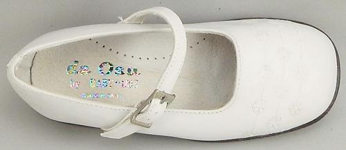 B-6322 - White Embroidered Dress Shoes - Euro 26 Size 9