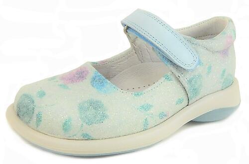 B-6328 - Light Blue Glitter Mary Janes