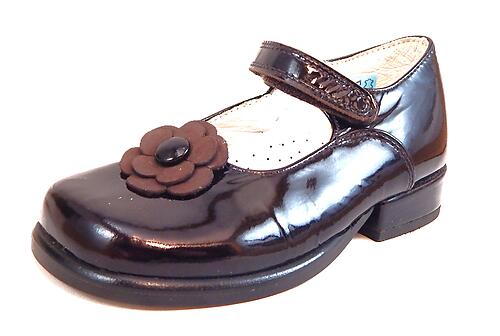 B-6420 - Brown Patent Mary Janes -Euro 24 -Size 7