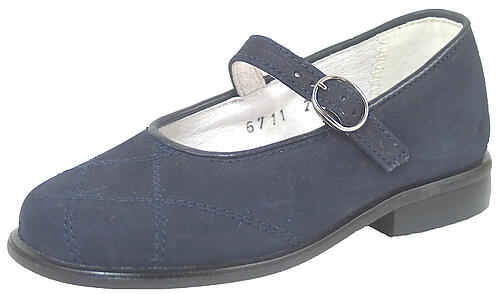 B-6711 - Navy Nubuck Dress Shoes