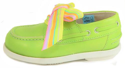 FARO B-7161 - Lime Boat Shoes - Euro 25 Size 8