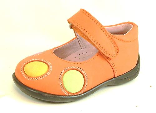 B-7310 - Orange Mary Janes - Euro 19 Size 4