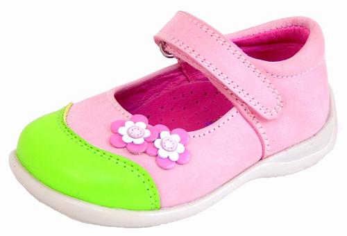 B-7423 - Pink Lime Mary Janes - EU 19 US 4