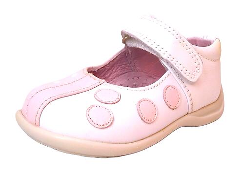 B-7507 - Pink Polka Dots Mary Janes - Euro 19 Size 4