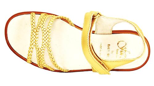 B-7520 - Gold Woven Dress Sandals - Euro 28 Size 10.5
