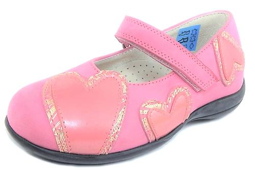 C-343 - Fuschia Hearts Mary Janes - Euro 25 Size 8