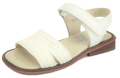 B-6332 - Ivory Woven Dress Sandals