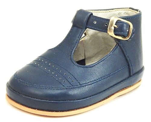 T-638 - Navy T-Straps - Euro 18 Size 3