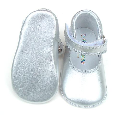 DO-103 - Silver Crib Pram Shoes