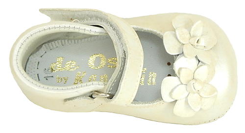 DO-130S - Ivory Crib Shoes - EU 16 US 0