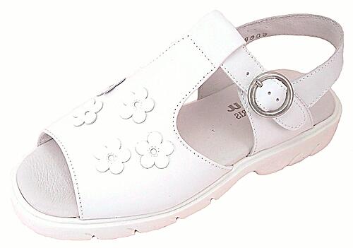 B-6088 - White Flower Sandals