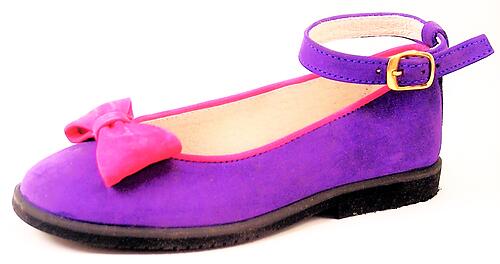 Purple & Fuchsia Bow Shoes