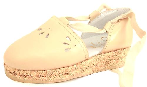 FARO F-3319 - Cream Leather Espadrilles