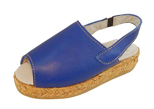 FARO F-3582 - Blue Leather Espadrilles