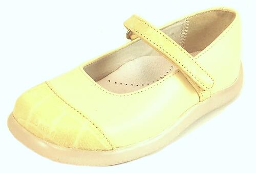 B-7126 - Yellow Mary Janes - European 25 Size 8