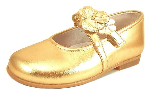 K-1087 - Gold Mary Janes - Euro 26 Size 9