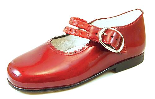 K-1122 - Red Patent Mary Janes - Euro 24 Size 7